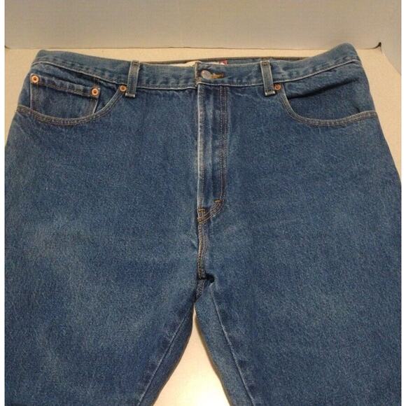 Levi's 517 Men's 38x30 Bootcut Jeans Dark Wash Blue Denim Straight Cotton Blend - Picture 4 of 9